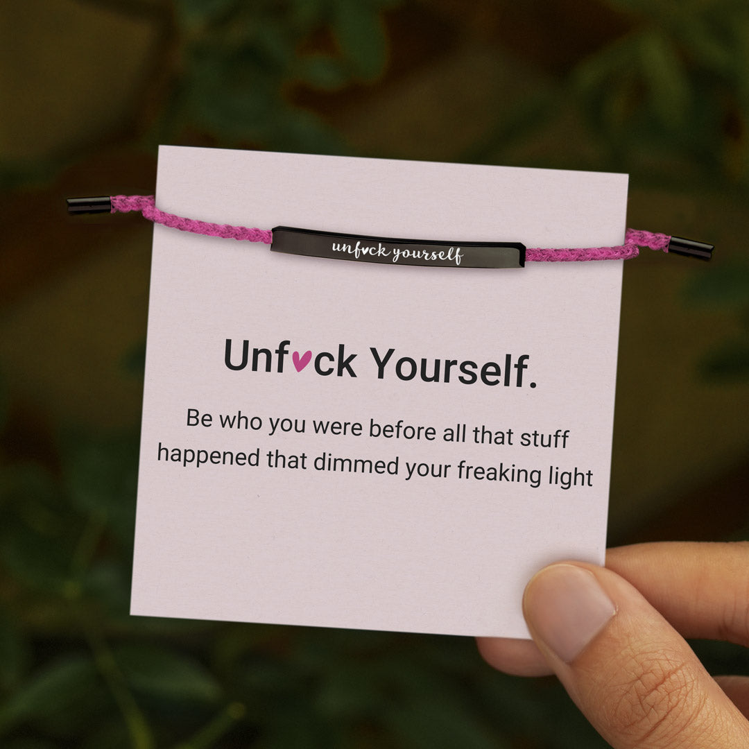 Unfck Yourself Hot Pink Tube Bracelet