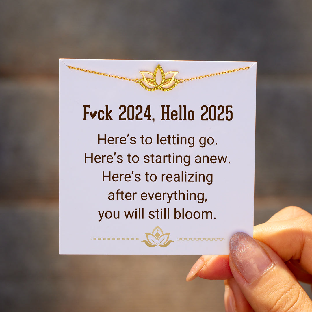 Fck 2024 Yellow Pavé Lotus Bracelet