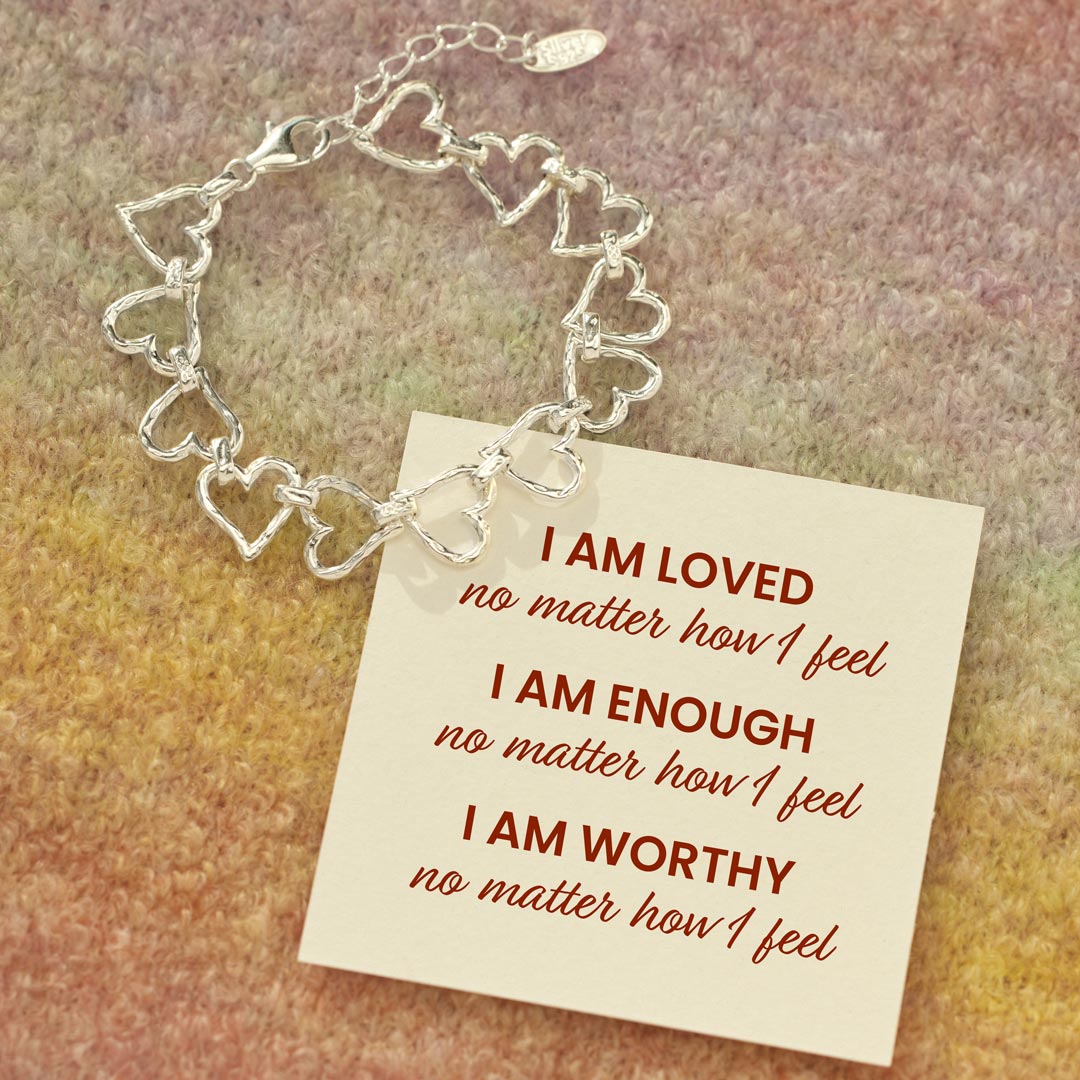 I am Loved Hammered Heart Bracelet