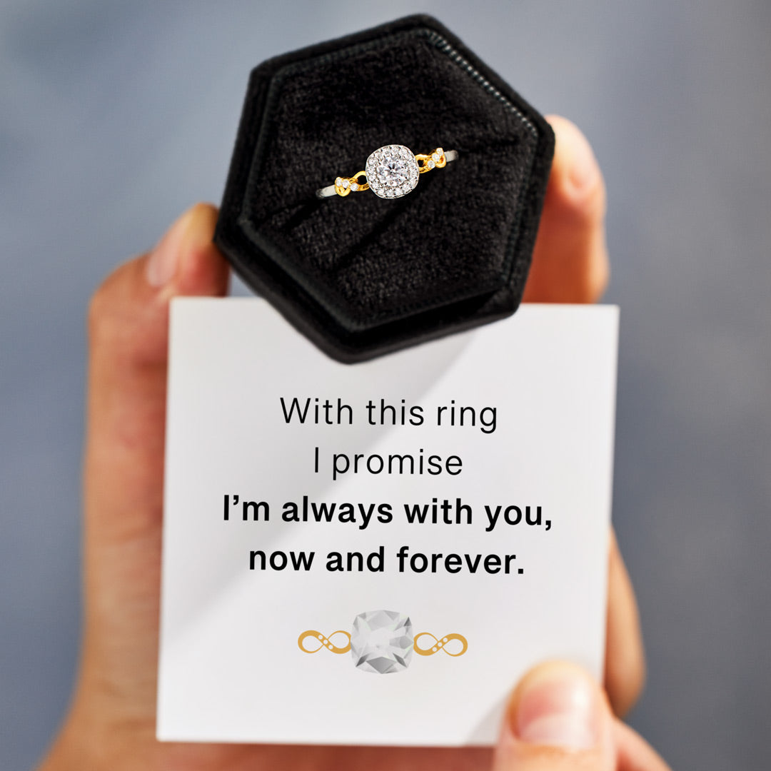 Now&Forever Infinity Cushion Halo Ring