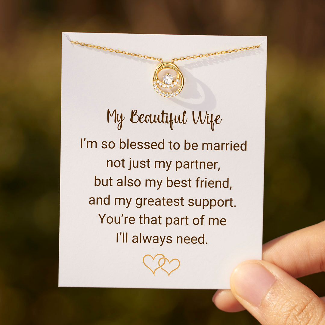 You're That Part Of Me Double Halo Necklace