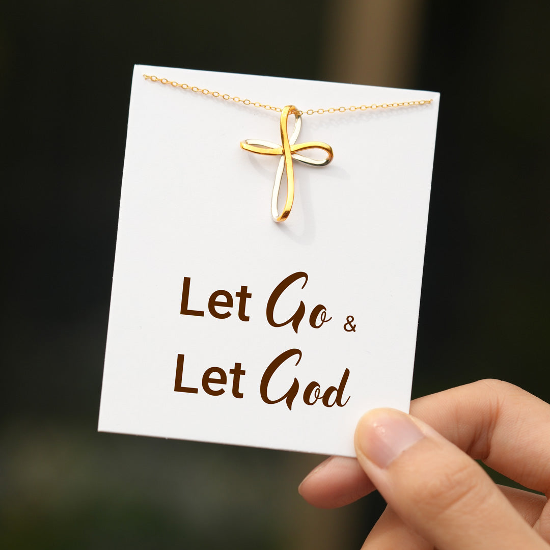 Let Go & Let God Cross Necklace