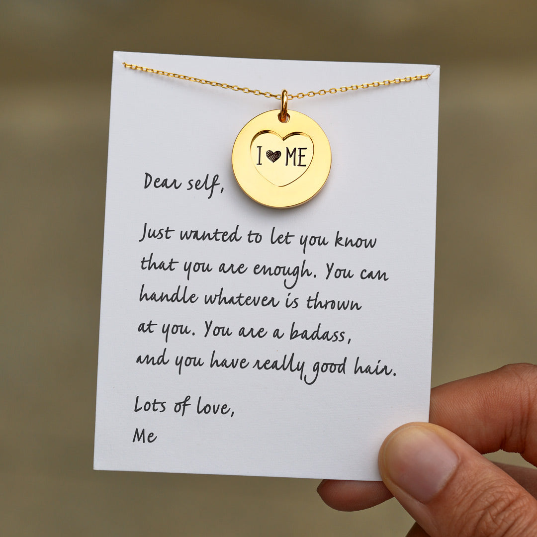 I Love Me Duo-Disc Heart Necklace