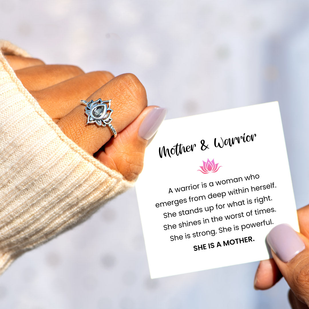 Mother&Warrior Lotus Ring