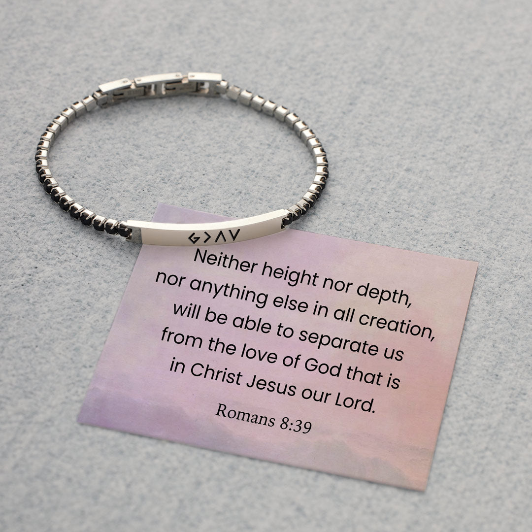 God is Greater than Highs and Lows Crystal Bracelet