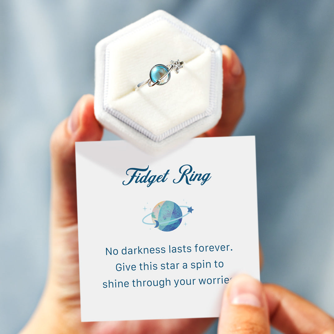 No Darkness Spinning Star Fidget Ring