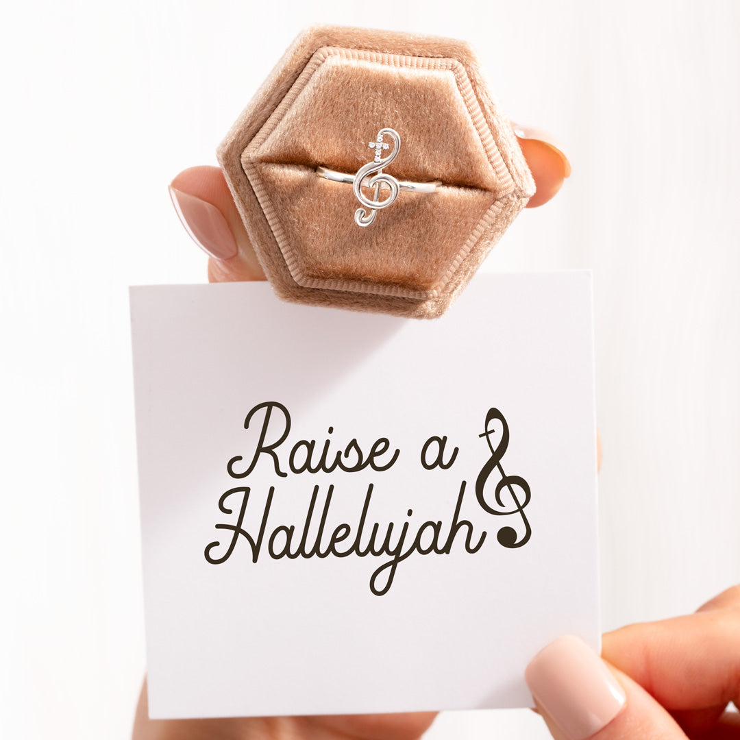 Raise A Hallelujah Clef Cross Ring