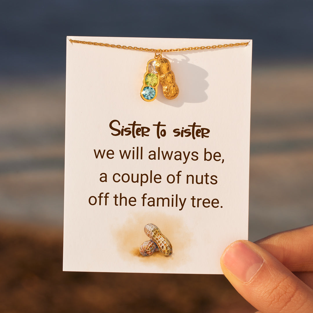 Peanut Sisters 1-5 Birthstone Peanut Necklace