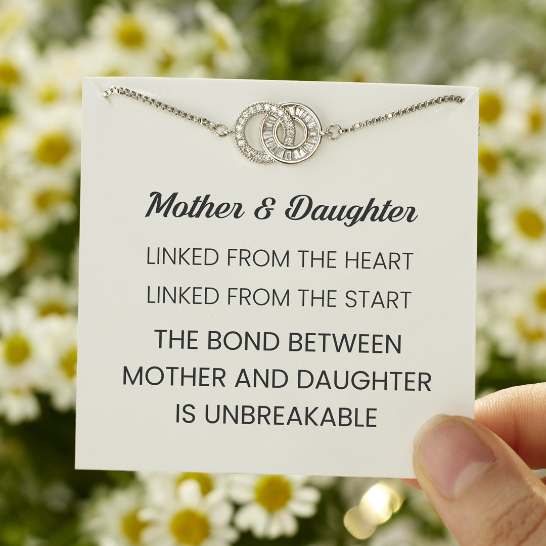 Linked From the Heart Pave Interlocking Circles Bracelet