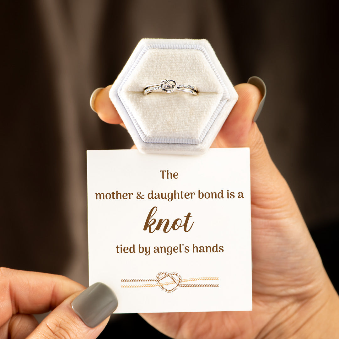 Silver Knot Ring - Mother Daughter Bond