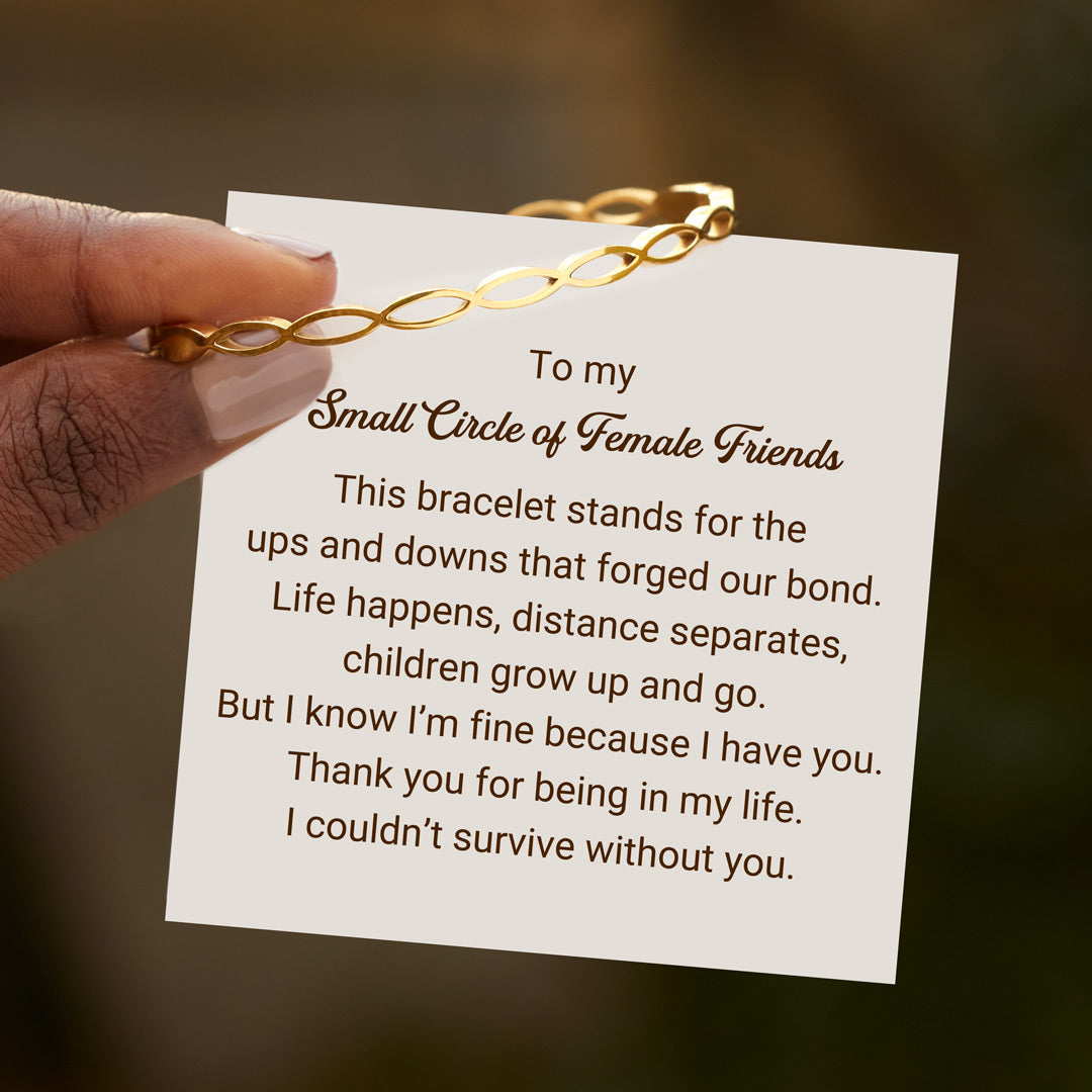 Small Circle Of Female Friends Matching Weave Bracelet