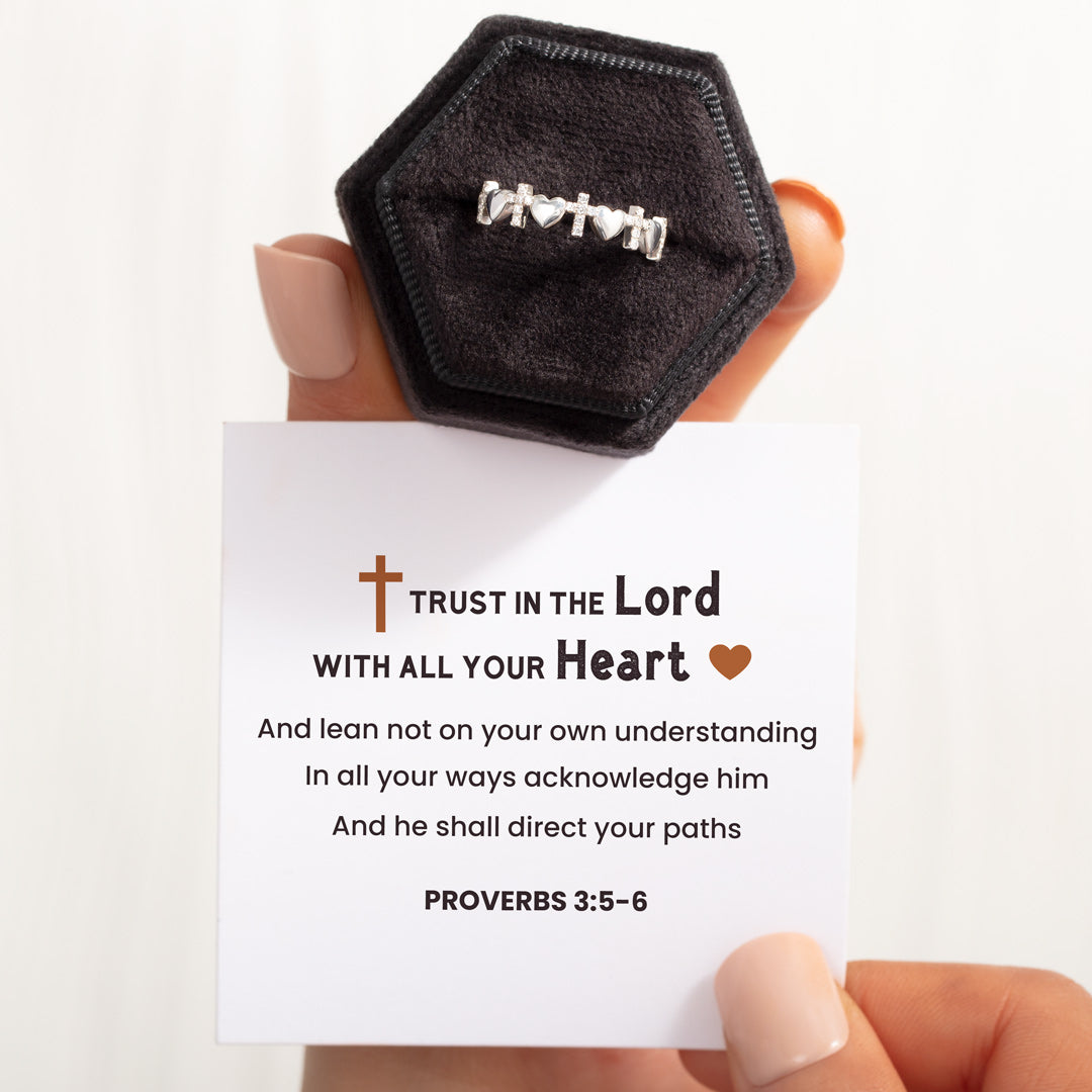 Trust In The Lord With All Your Heart Cross Band