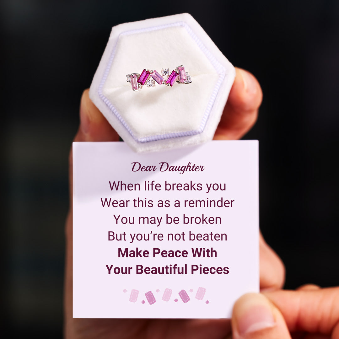 Make Peace Pink Band Ring