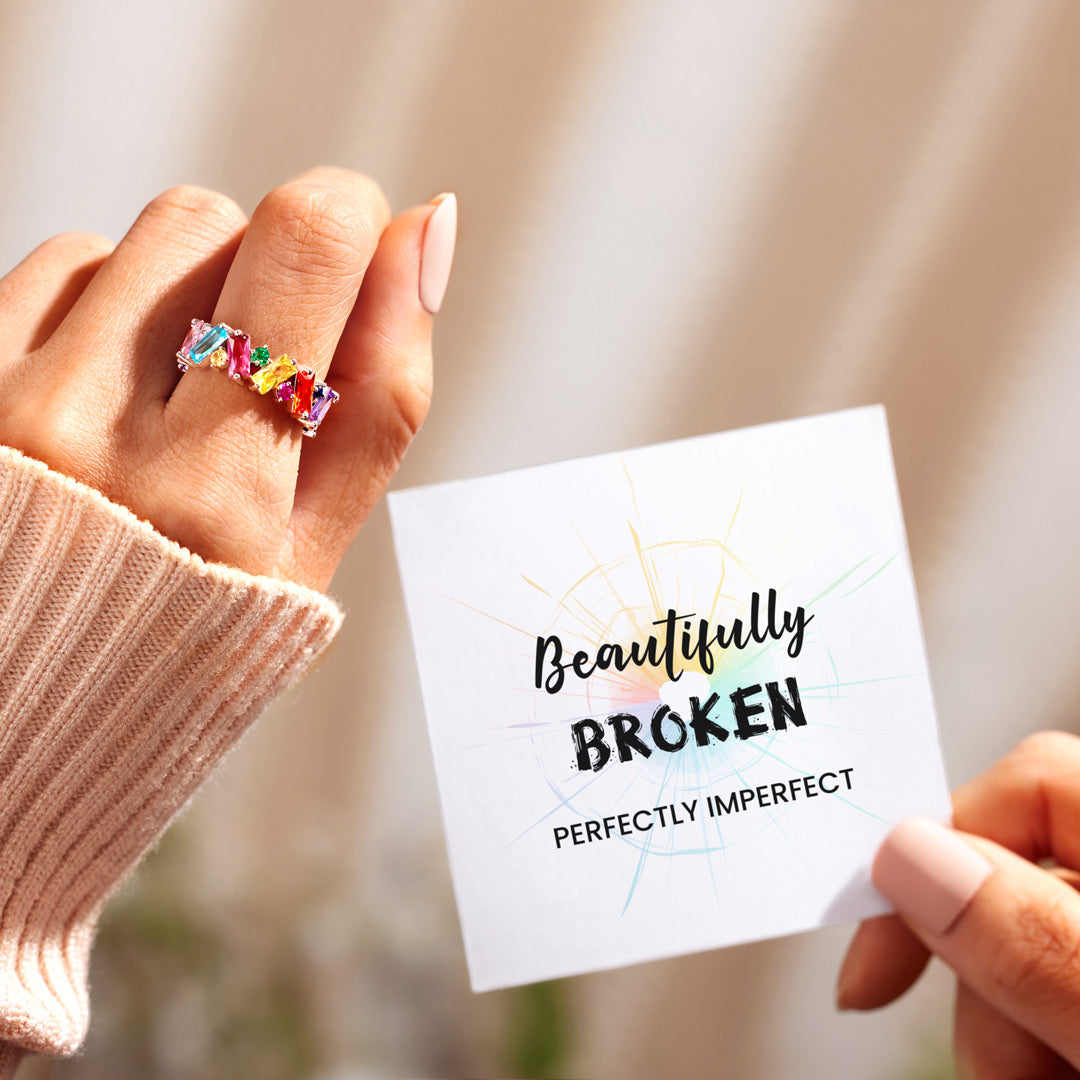 Beautifully Broken Ring - Rainbow