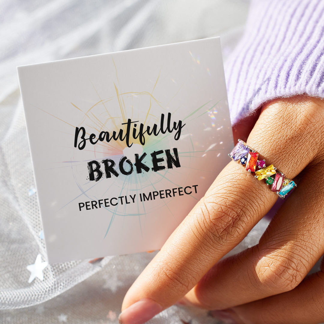 Beautifully Broken Ring - Rainbow