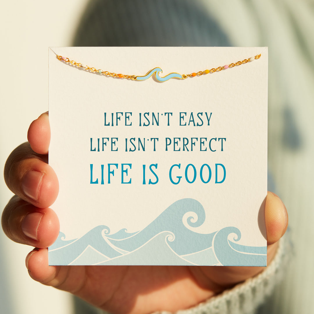 Life Is Good Waves Rainbow Beads Bracelet