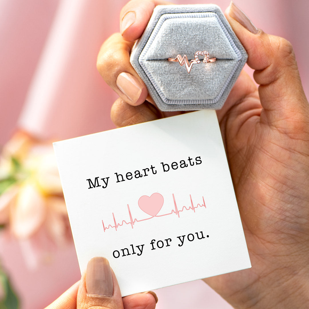 My Heart Beats Only For You Heartbeat Ring