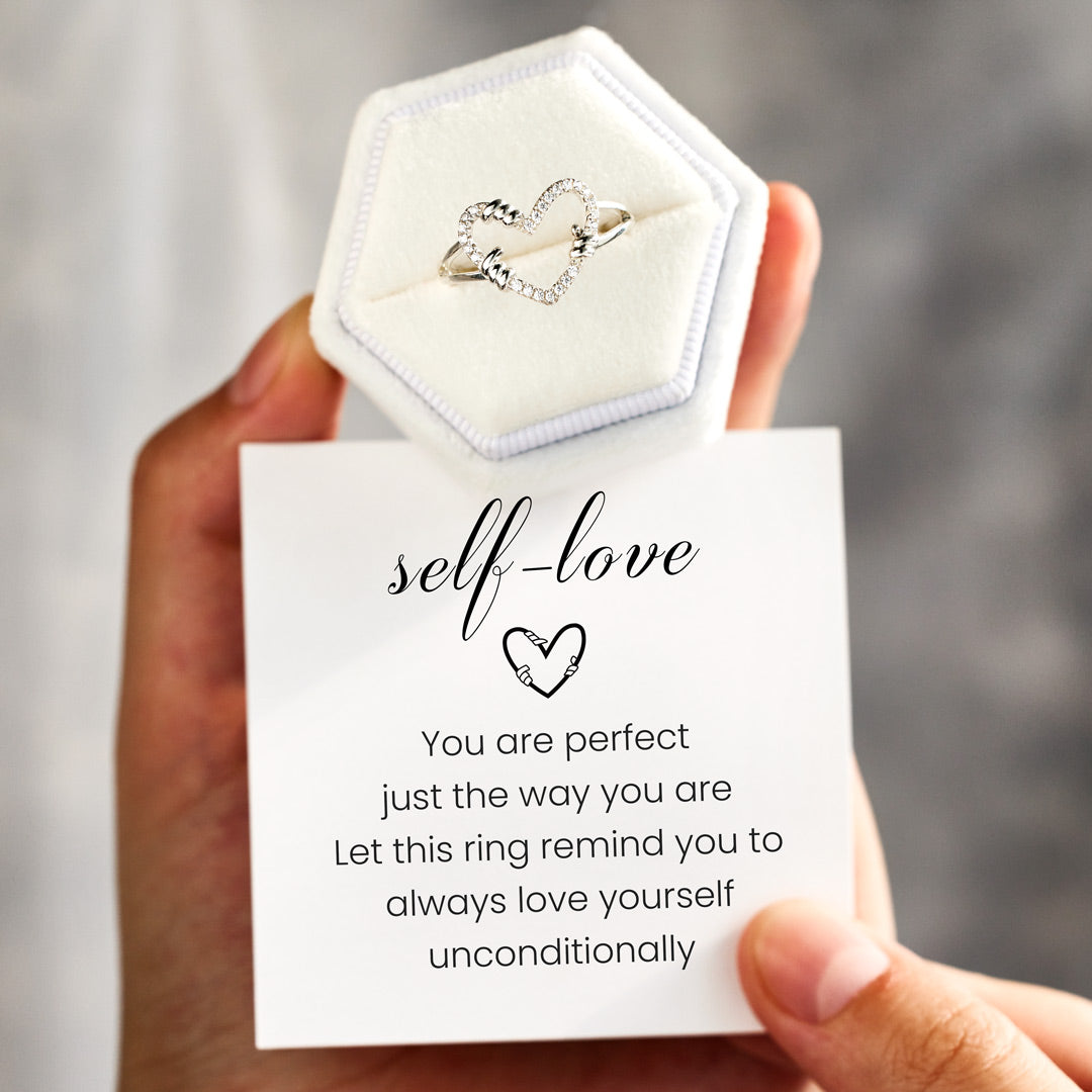Self Love Pavé Heart Ring