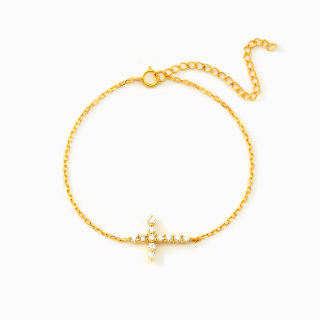 My Small Circle of Female Friends Golden Cross Bracelet