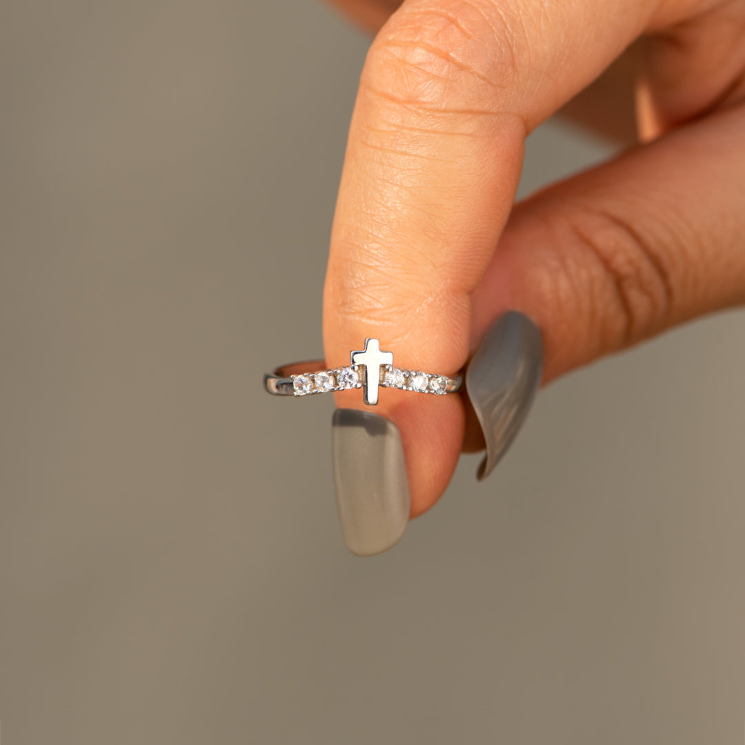 Storms Of Life Cross Arch Ring