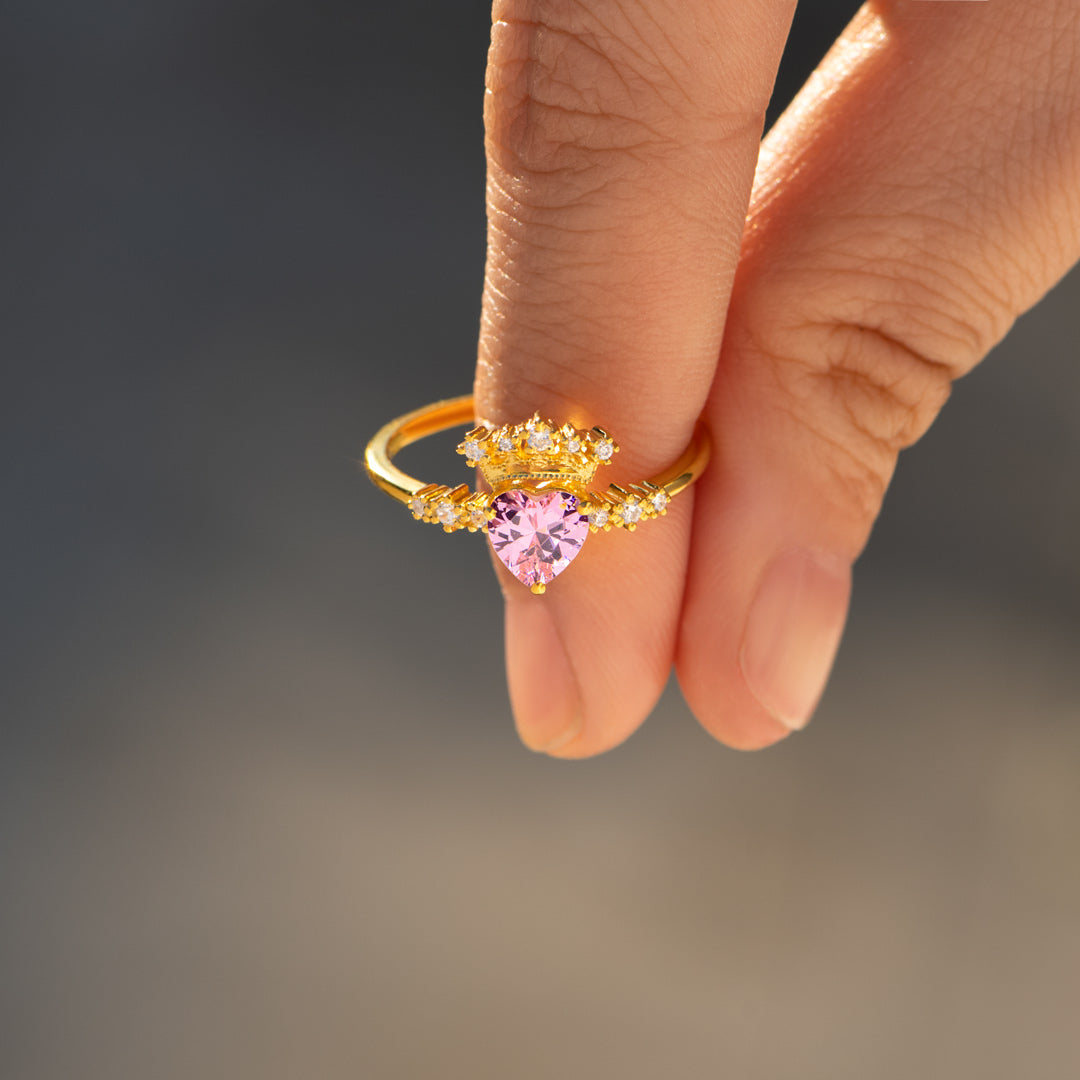 Courage Dear Heart Crown Ring