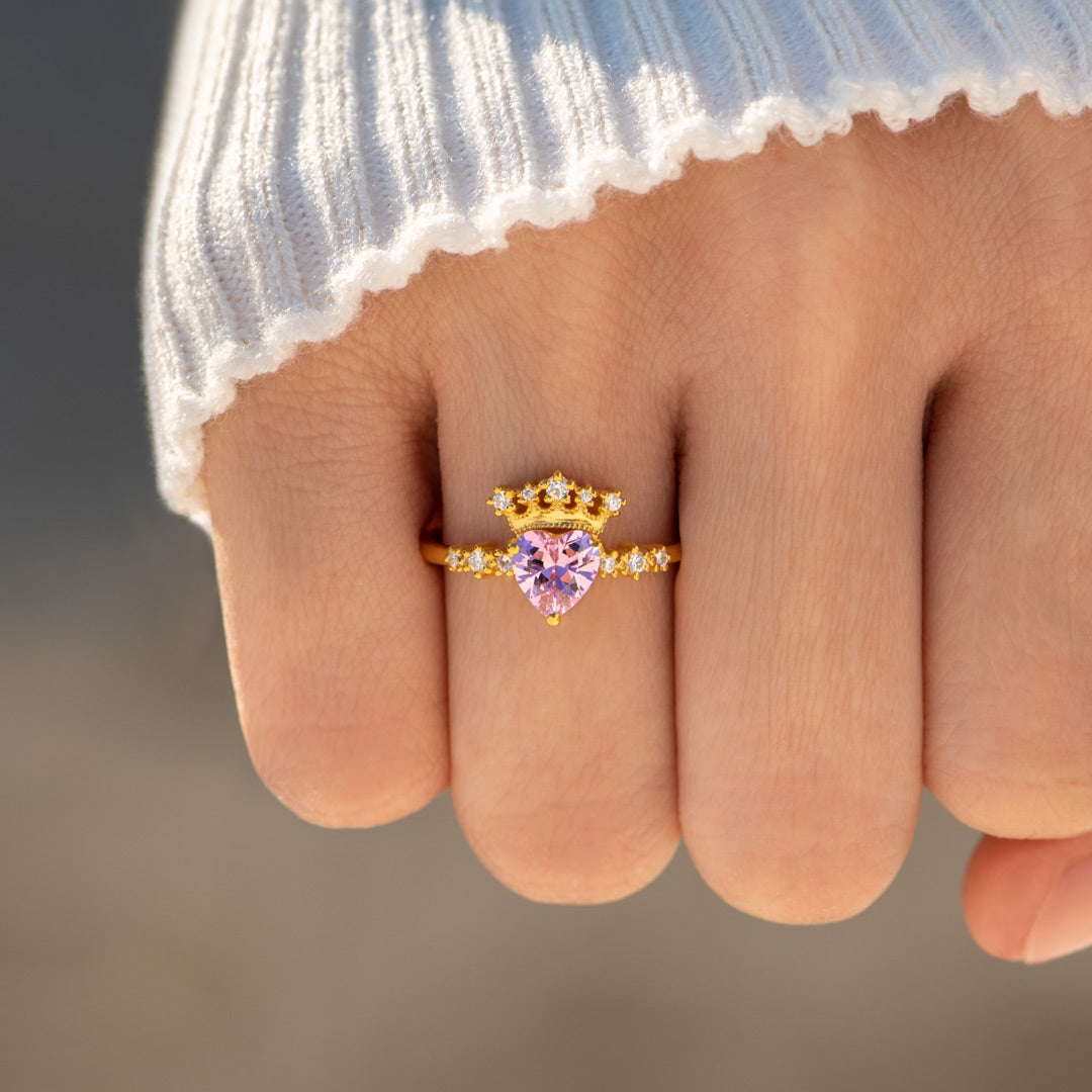 Courage Dear Heart Crown Ring