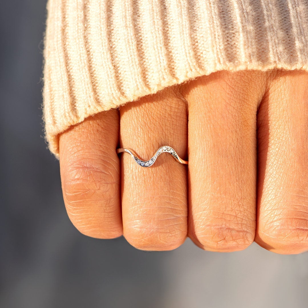 Healing Is Not Linear Minimalist Wave Ring