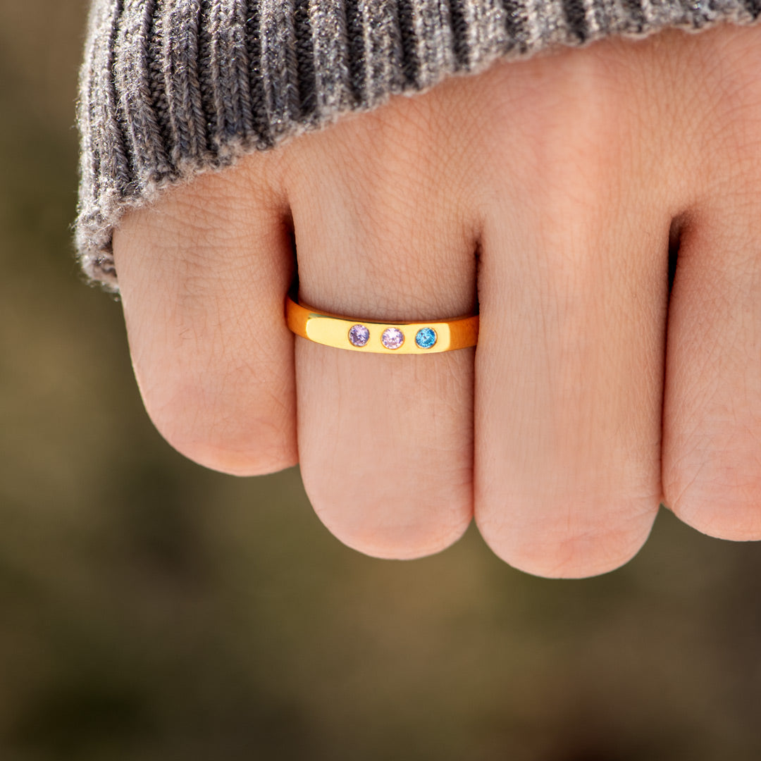 1-7 Birthstones Ring Band