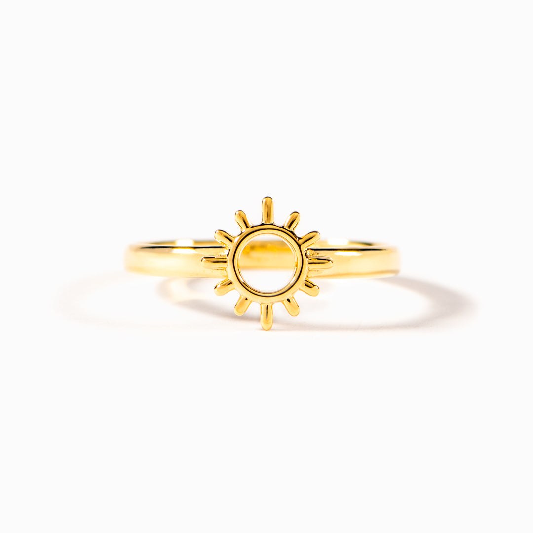Light Your Rainy Days Golden Sun Ring