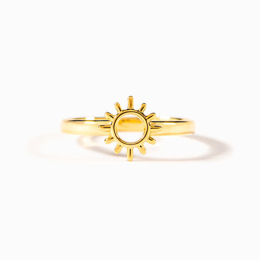 Light Your Rainy Days Golden Sun Ring