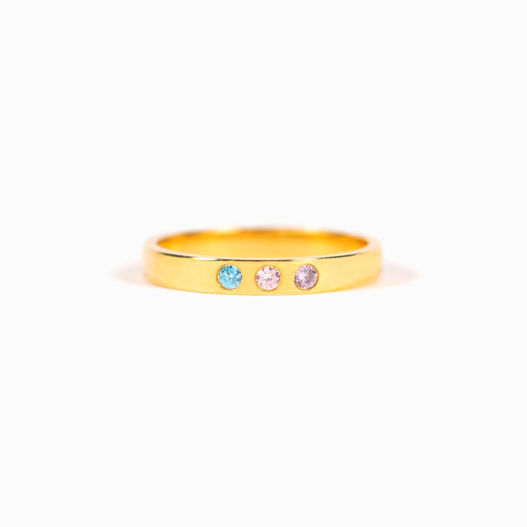 1-7 Birthstones Ring Band