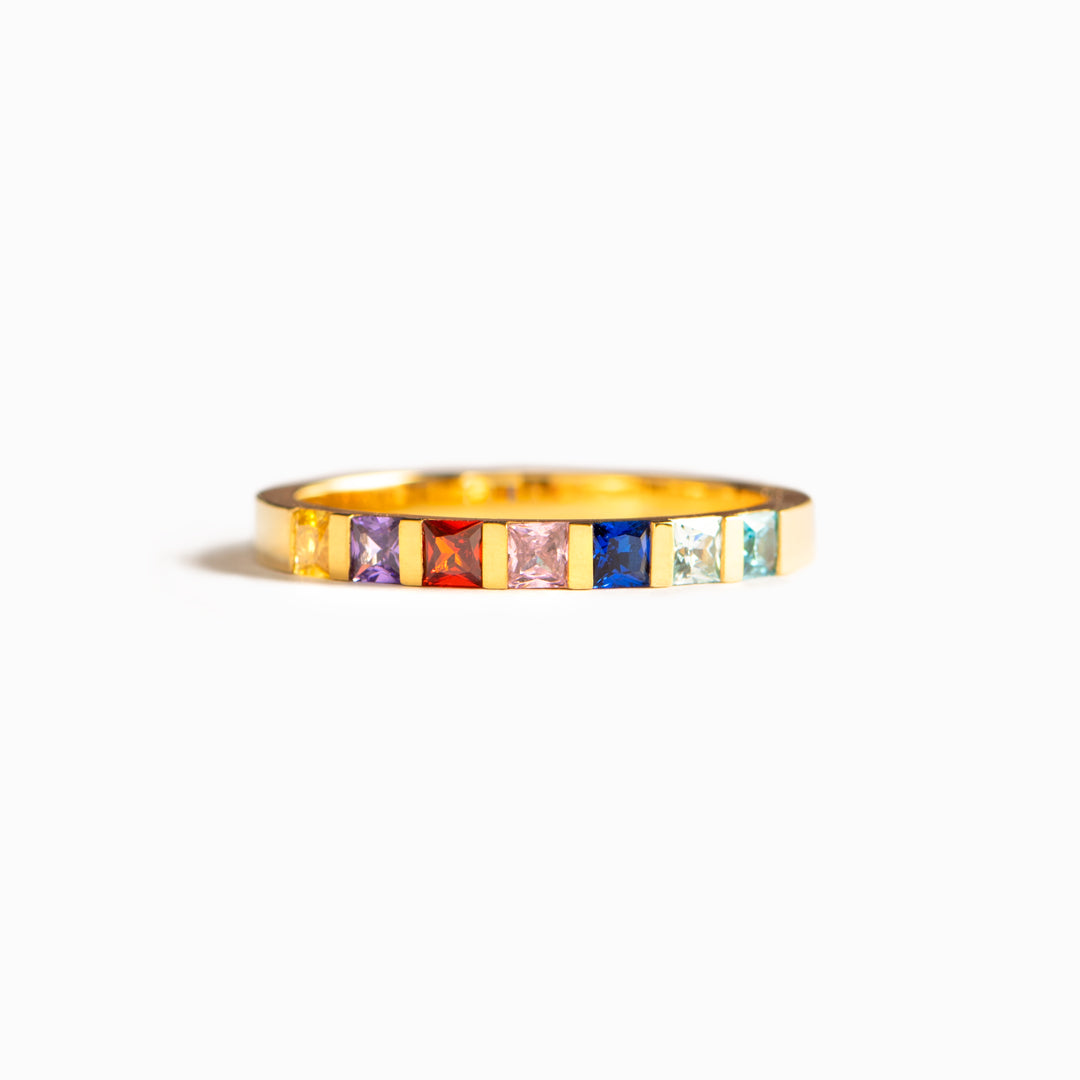 1-7 Birthstone Single Band Ring