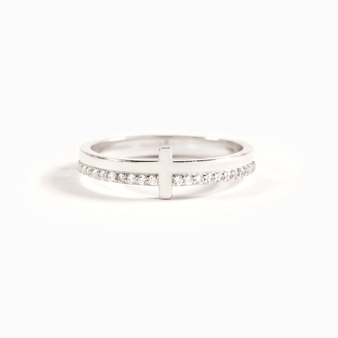 Religious Gifts-Pray On It Golden Cross Ring, Gifts For Daughter