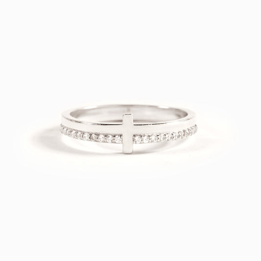 Religious Gifts-Pray On It Golden Cross Ring, Gifts For Daughter