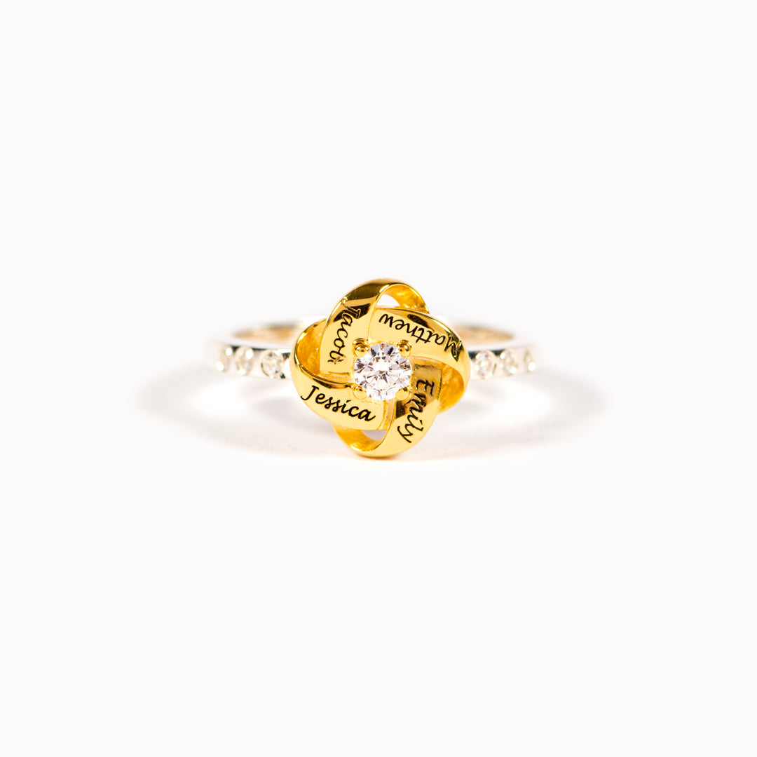 1-5 Names Knot Ring