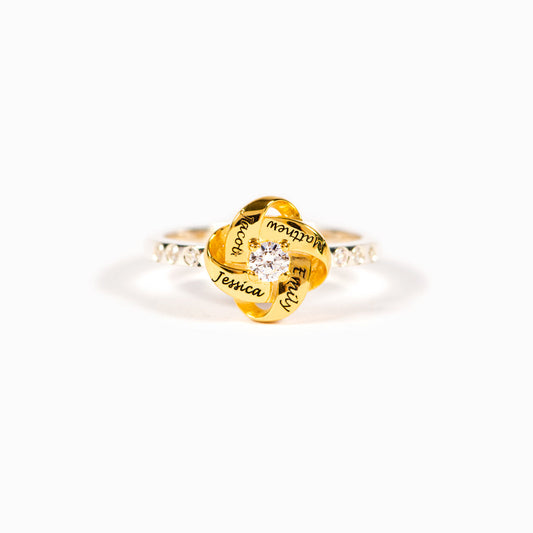 1-5 Names Knot Ring