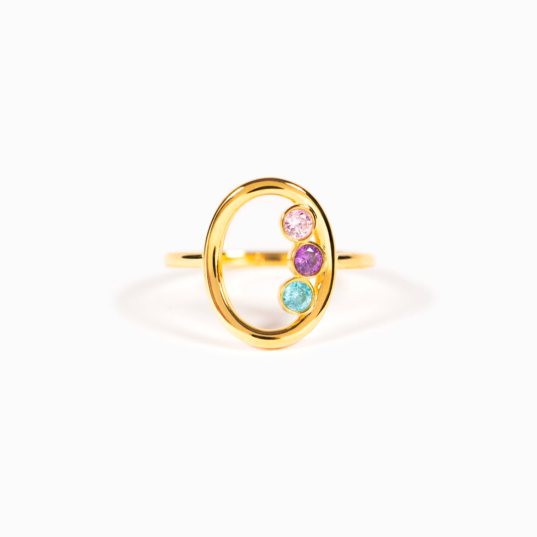 1-5 Birthstones Circle Ring