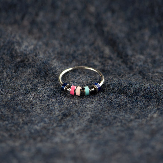 Spinning Enamel Fidget Anxiety Ring