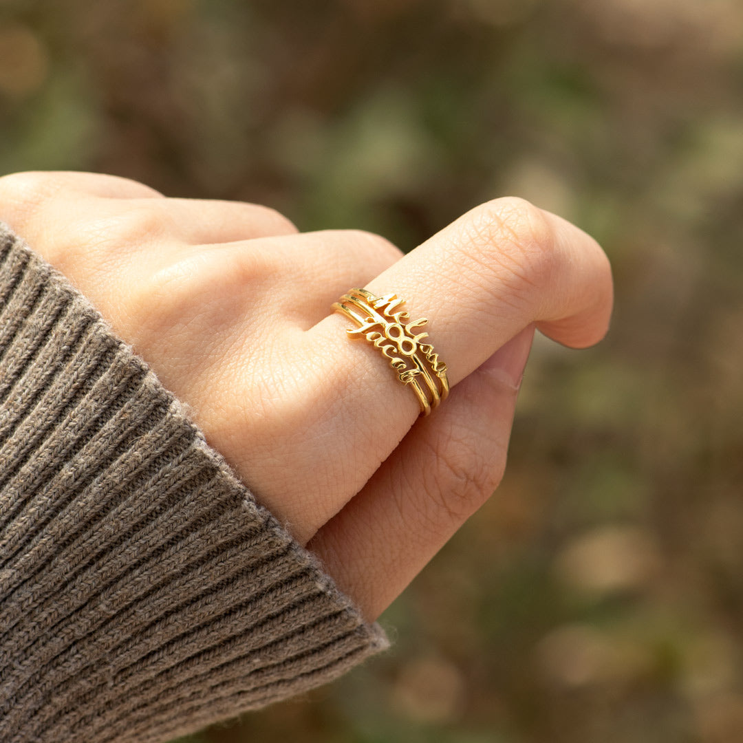 Double Name Infinity Ring