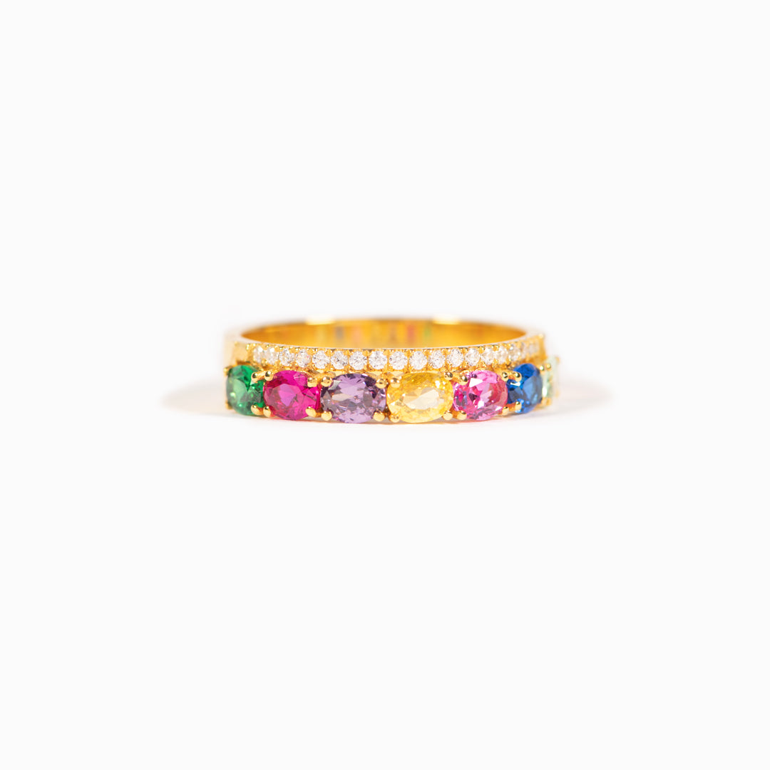 1-7 Oval Birthstones Ring