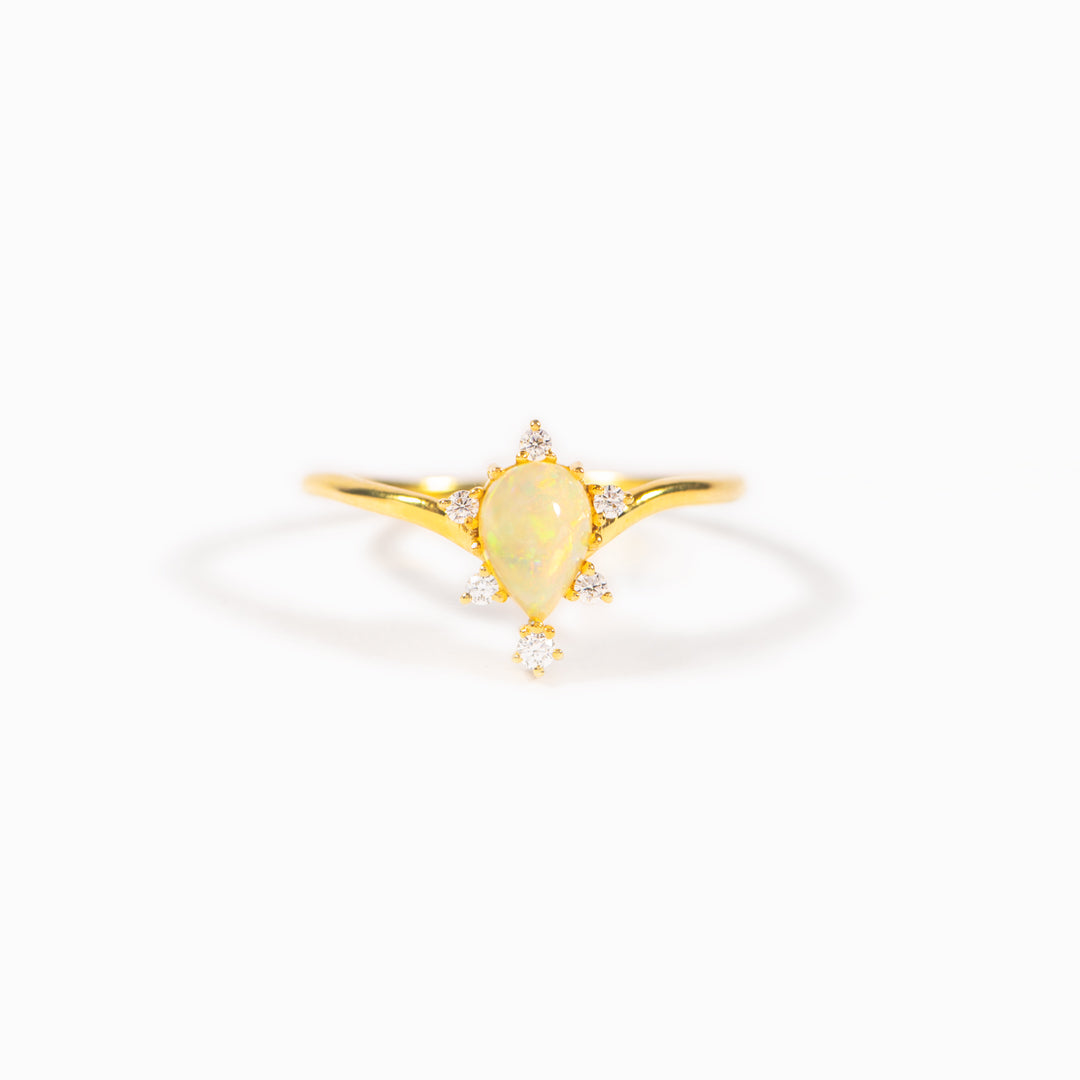 Healing From Trauma Tear Drop Opal Ring