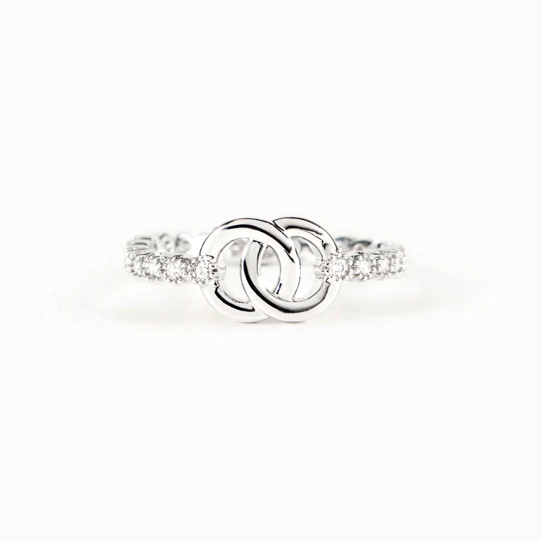 Part Of Each Other Matching Pavé Interlocking Ring