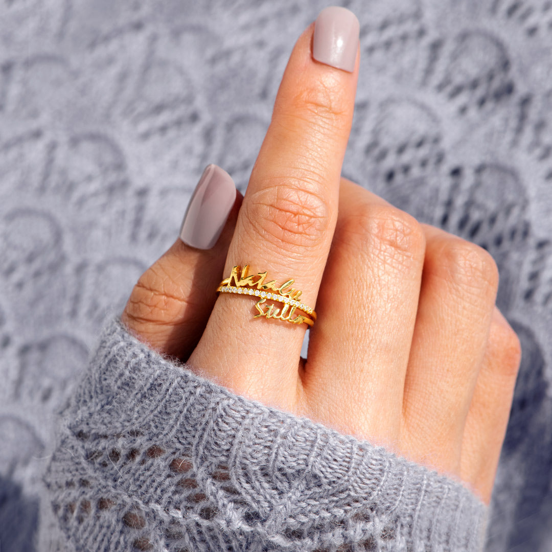 Personalized 1-6 Names Ring