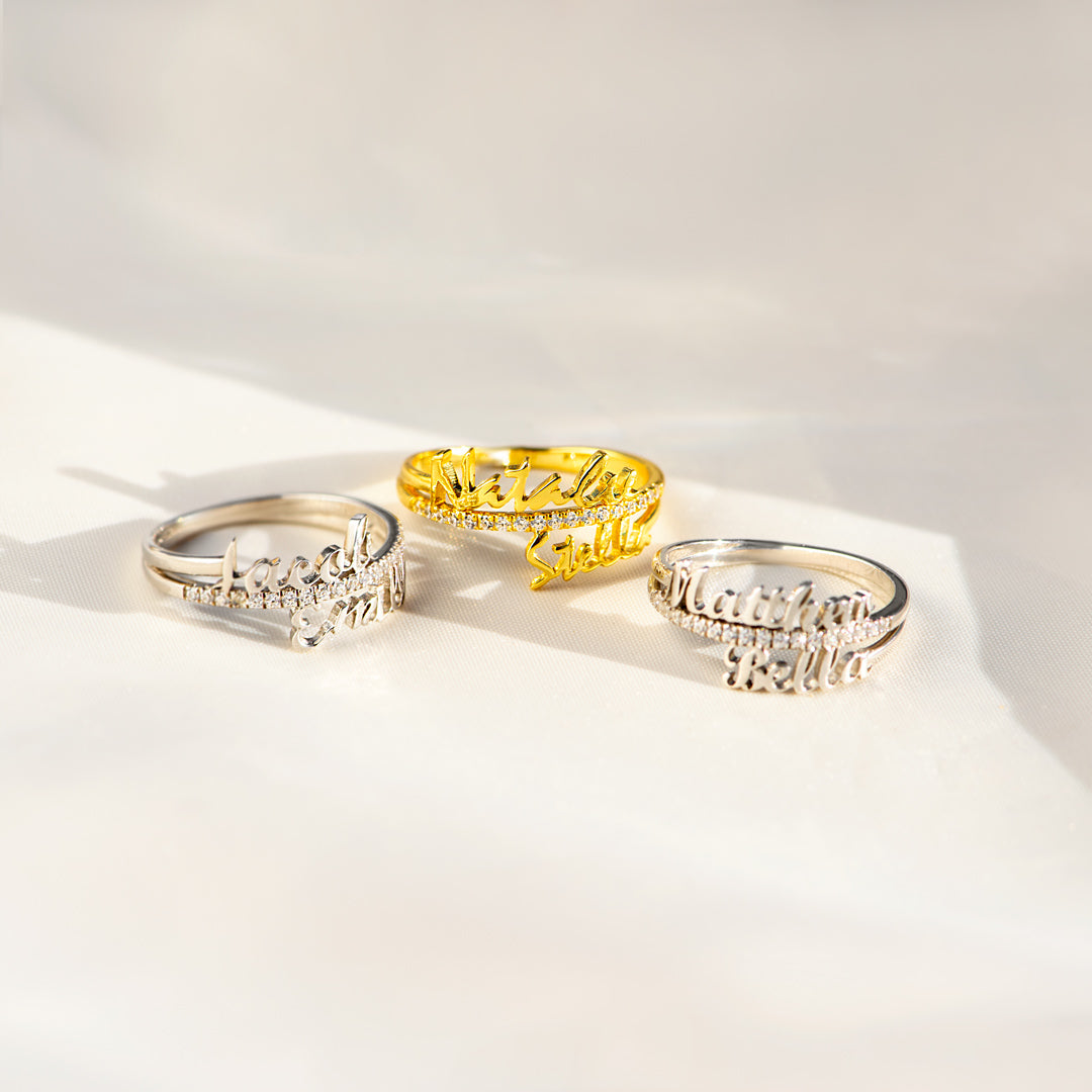 Personalized 1-6 Names Ring