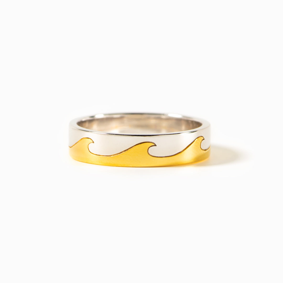 Minimalist Wave Ring Band