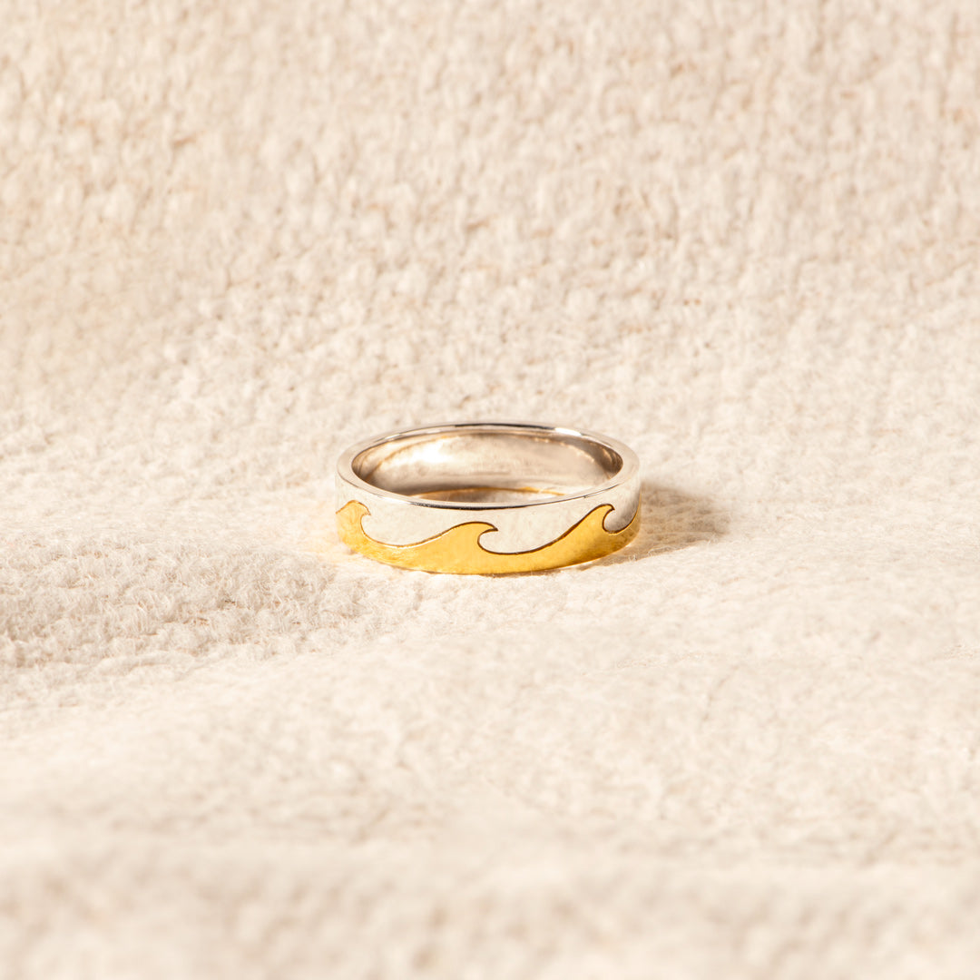 Minimalist Wave Ring Band