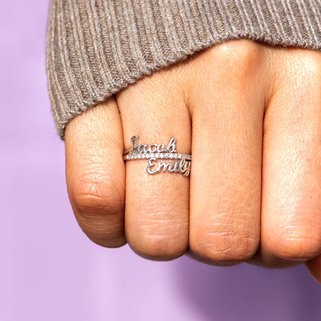 Custom Two Names Ring