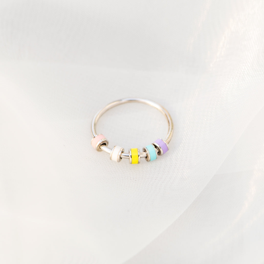 Spinning Enamel Fidget Anxiety Ring
