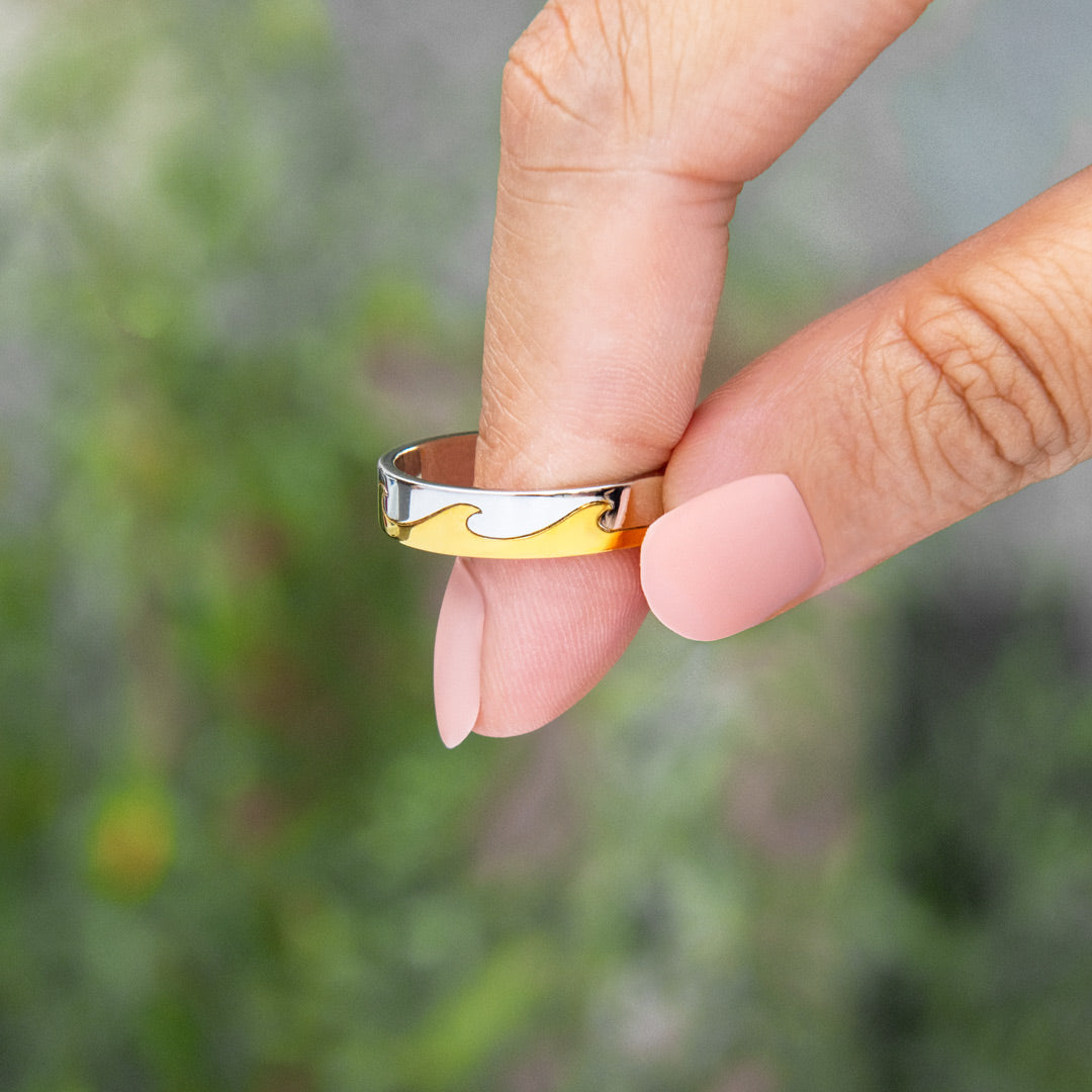 Minimalist Wave Ring Band