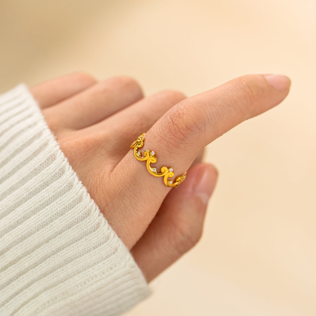 Remember Who You Are Wavy Crown Ring